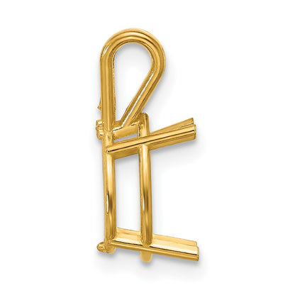 14k 10x7mm Pear Stone Pendant Mounting