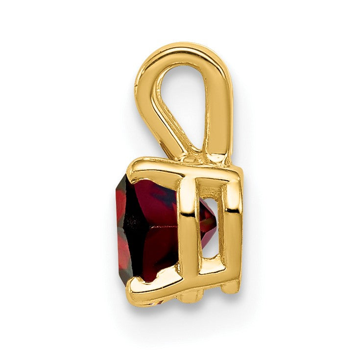 14k 5mm Heart Garnet Pendant