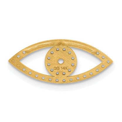 14k Small Evil Eye Chain Slide Mounting