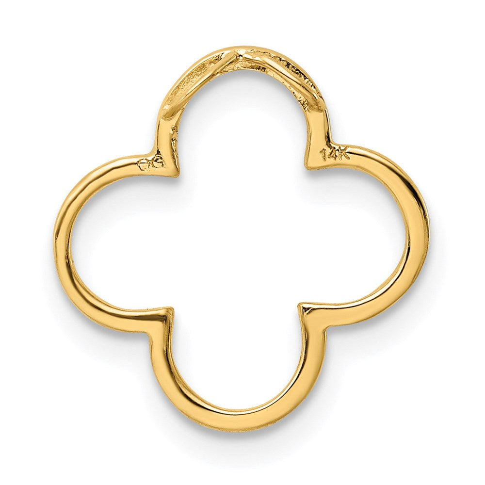 14k Small Quatrefoil Design Chain Slide