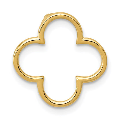 14k Small Quatrefoil Design Chain Slide