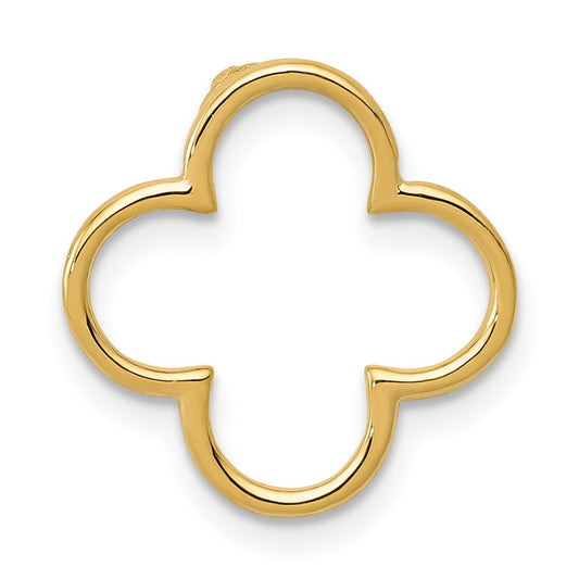 14k Small Quatrefoil Design Chain Slide