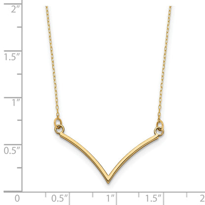 14k Polished 18 inch V-Necklace
