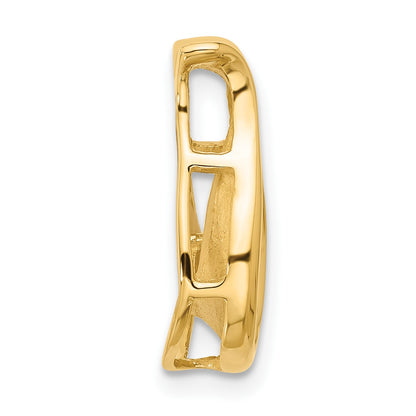 14k Holds 3.4mm Stone Teardrop-Shape Chain Slide Mounting