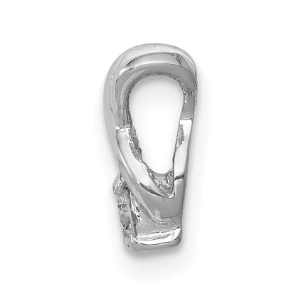 14k White Gold Complete 2.9mm A Diamond Chain Slide