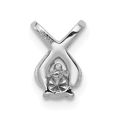 14k White Gold Complete 2.9mm AA Diamond Chain Slide