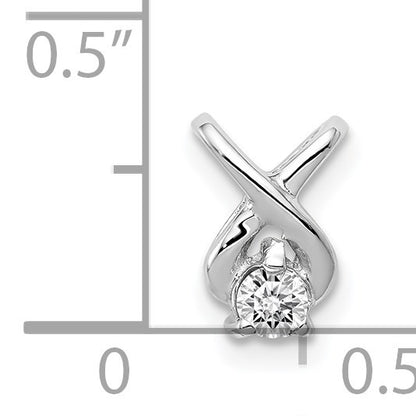 14k White Gold Complete 2.9mm AA Diamond Chain Slide