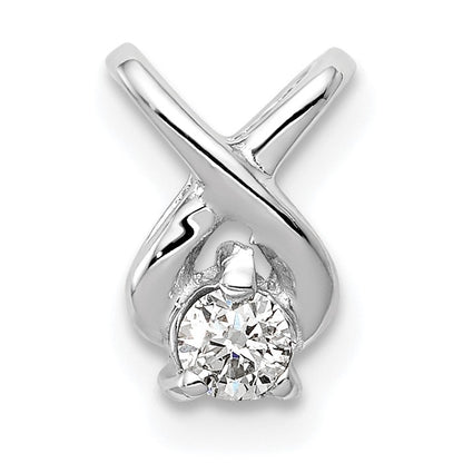 14k White Gold Complete 2.9mm AA Diamond Chain Slide
