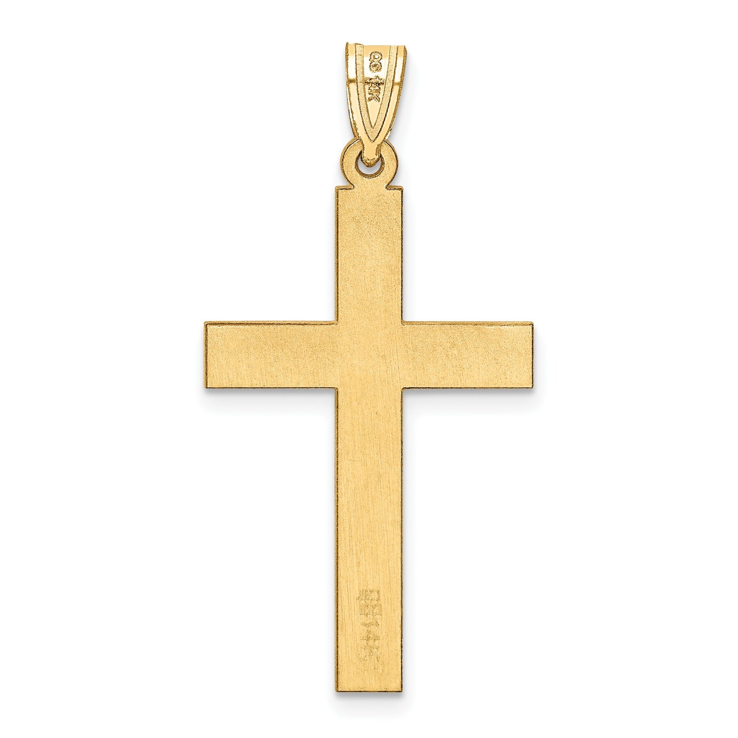 14k Sandblasted Cross Pendant