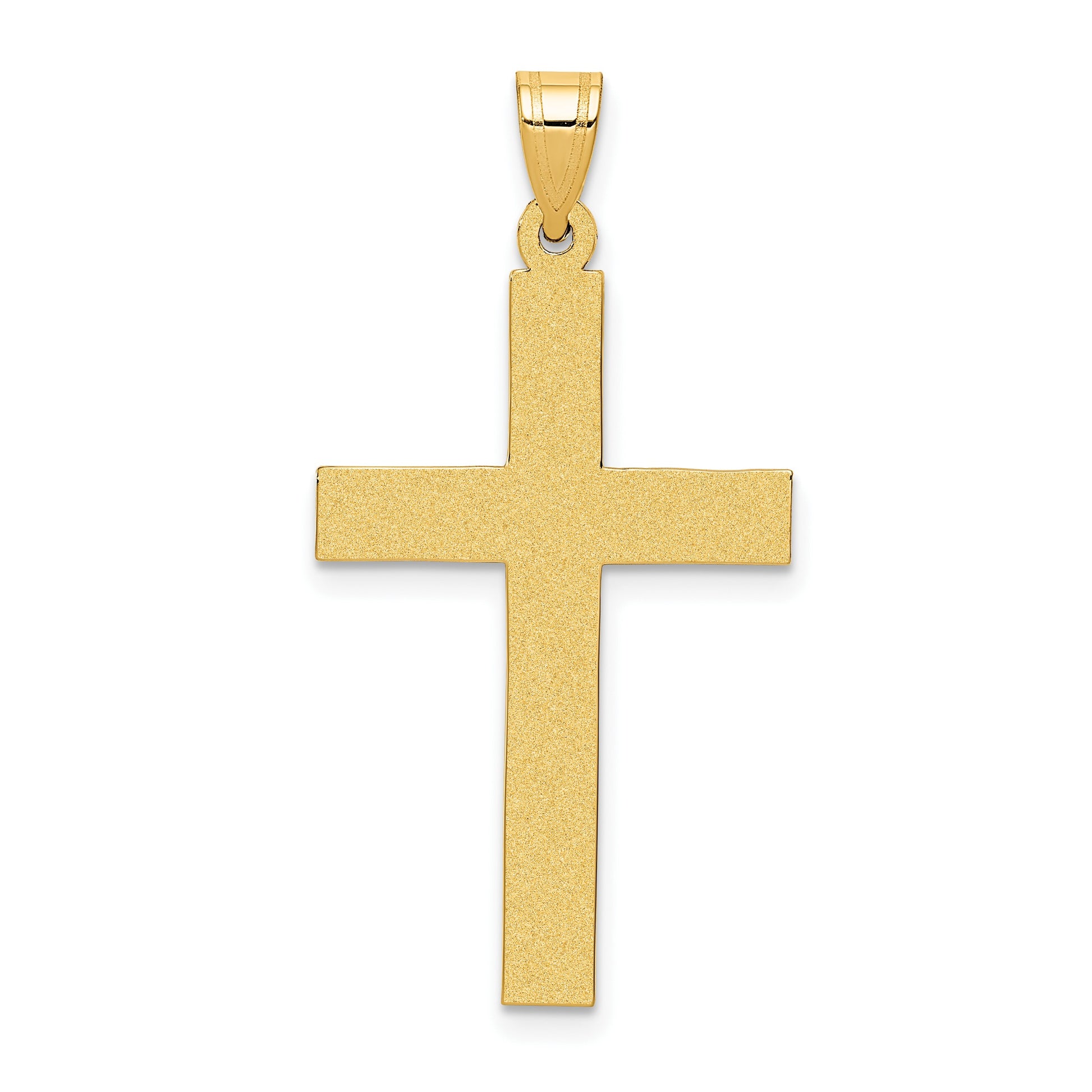 14k Sandblasted Cross Pendant