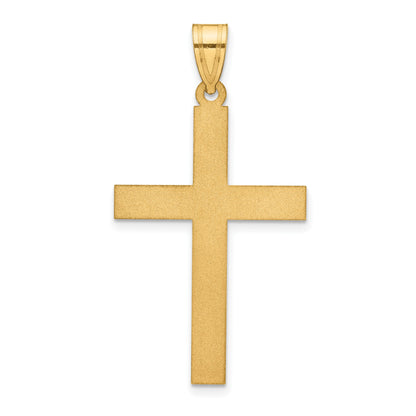 14k Sandblasted Cross Pendant