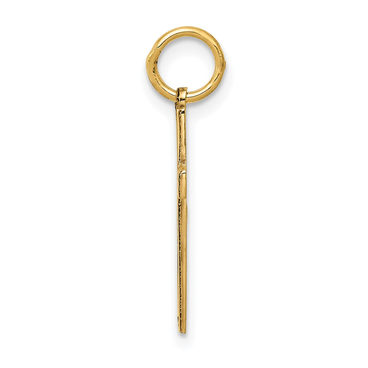 14K Laser Designed Cut-out Cross Charm