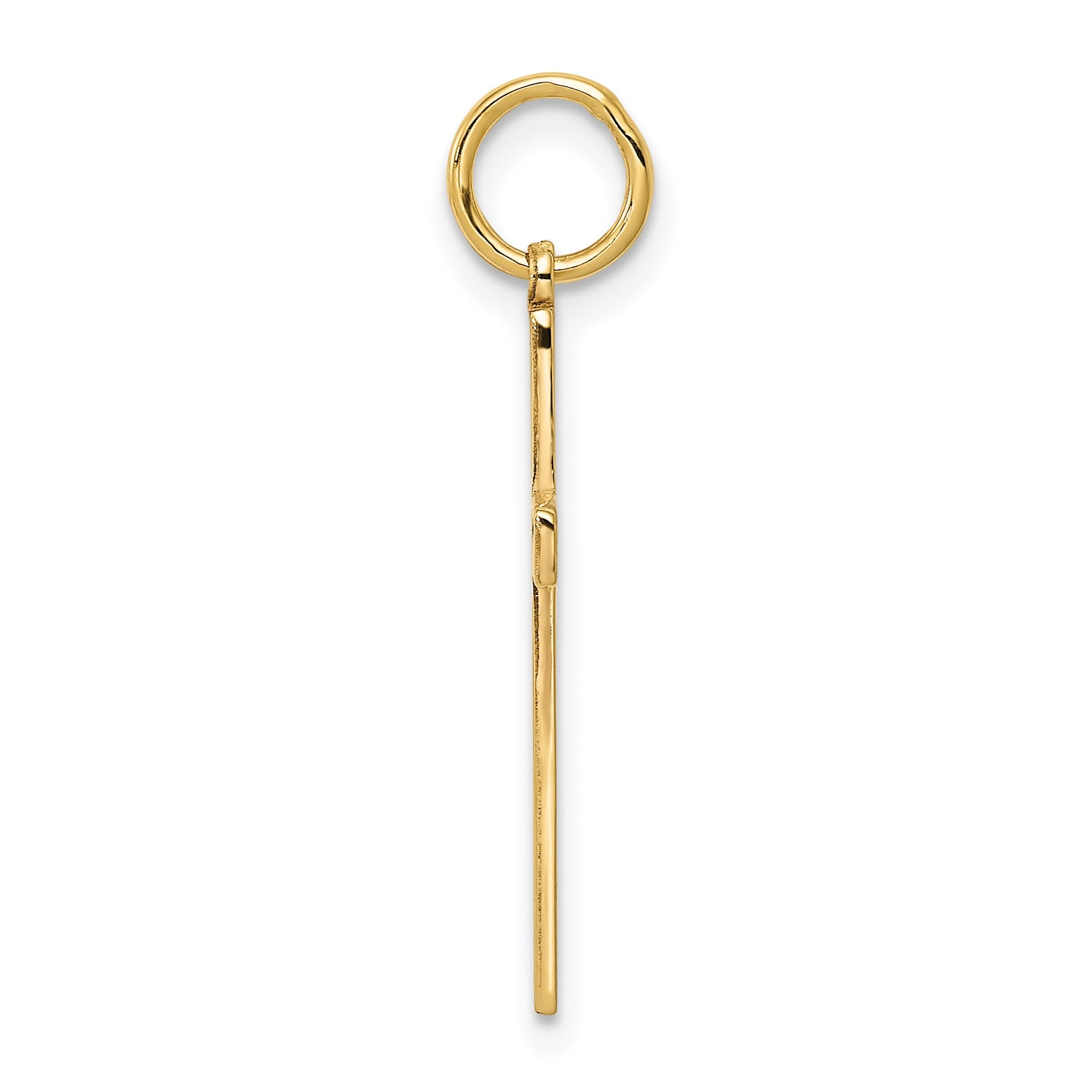 14K Laser Designed Cut-out Cross Charm