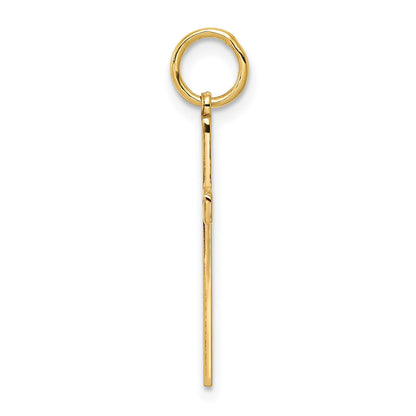 14K Laser Designed Cut-out Cross Charm