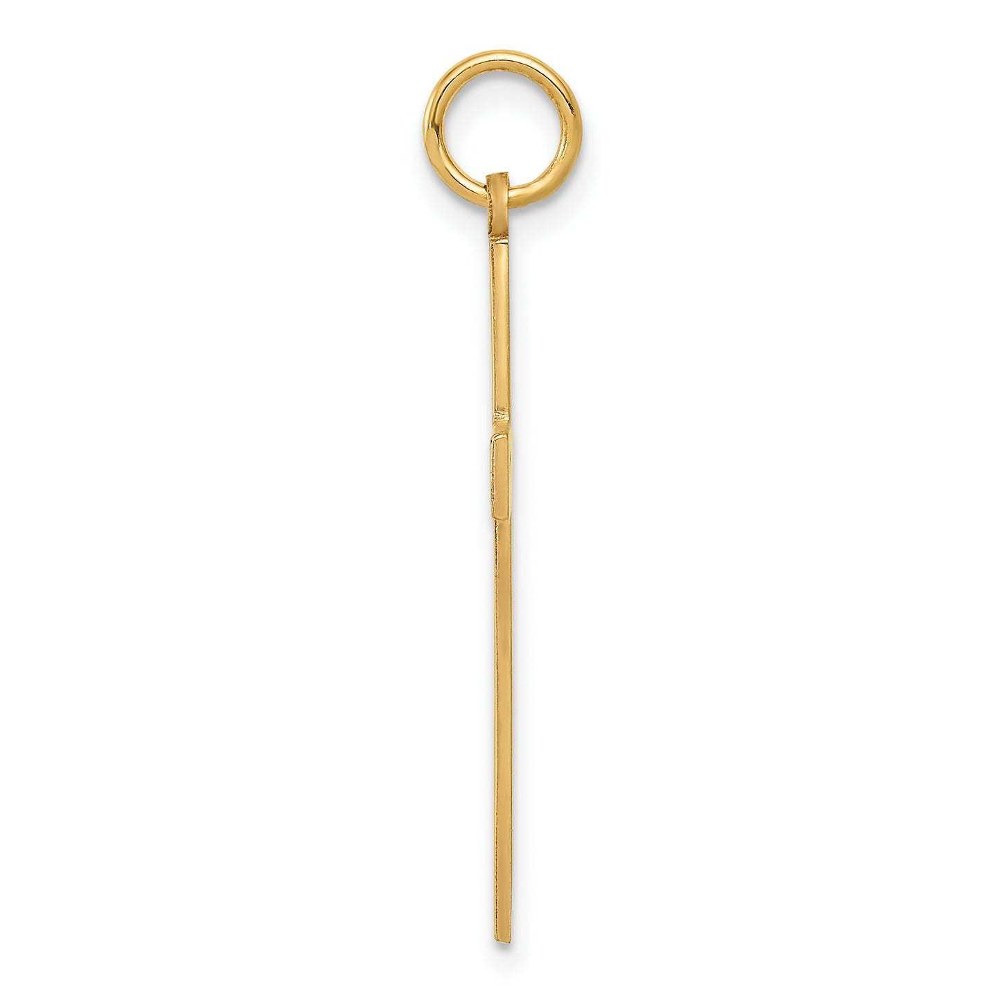 14K Laser Designed Cut-out Cross Charm
