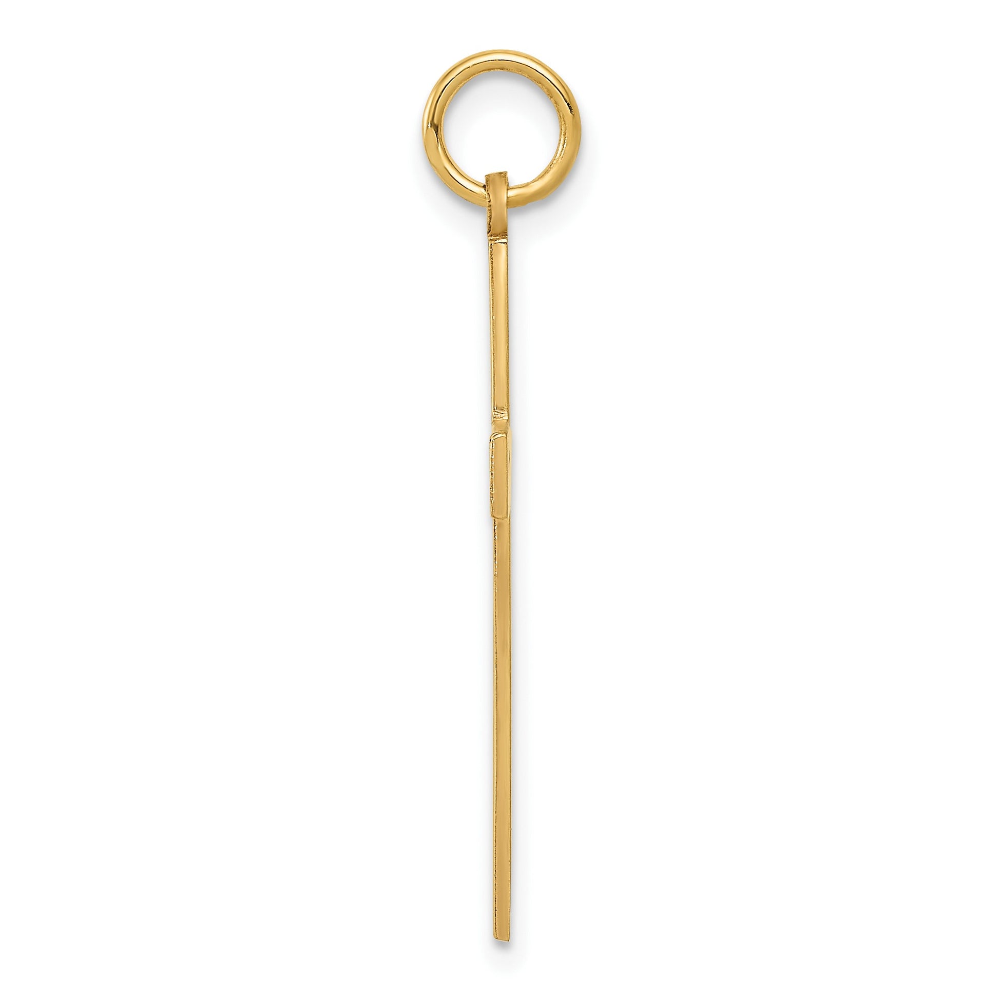 14K Laser Designed Cut-out Cross Charm