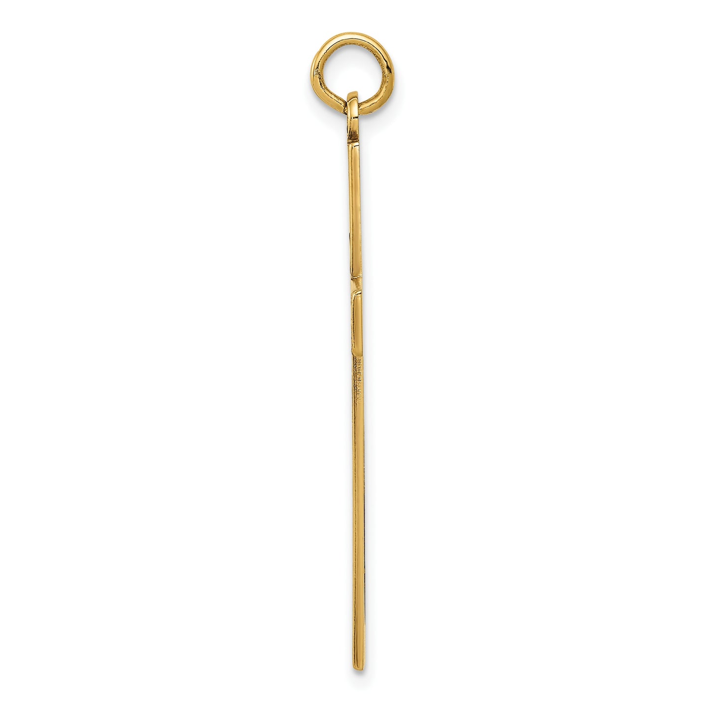 14K Laser Designed Cut-out Cross Charm