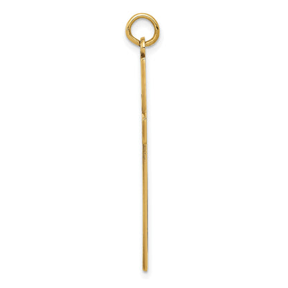 14K Laser Designed Cut-out Cross Charm