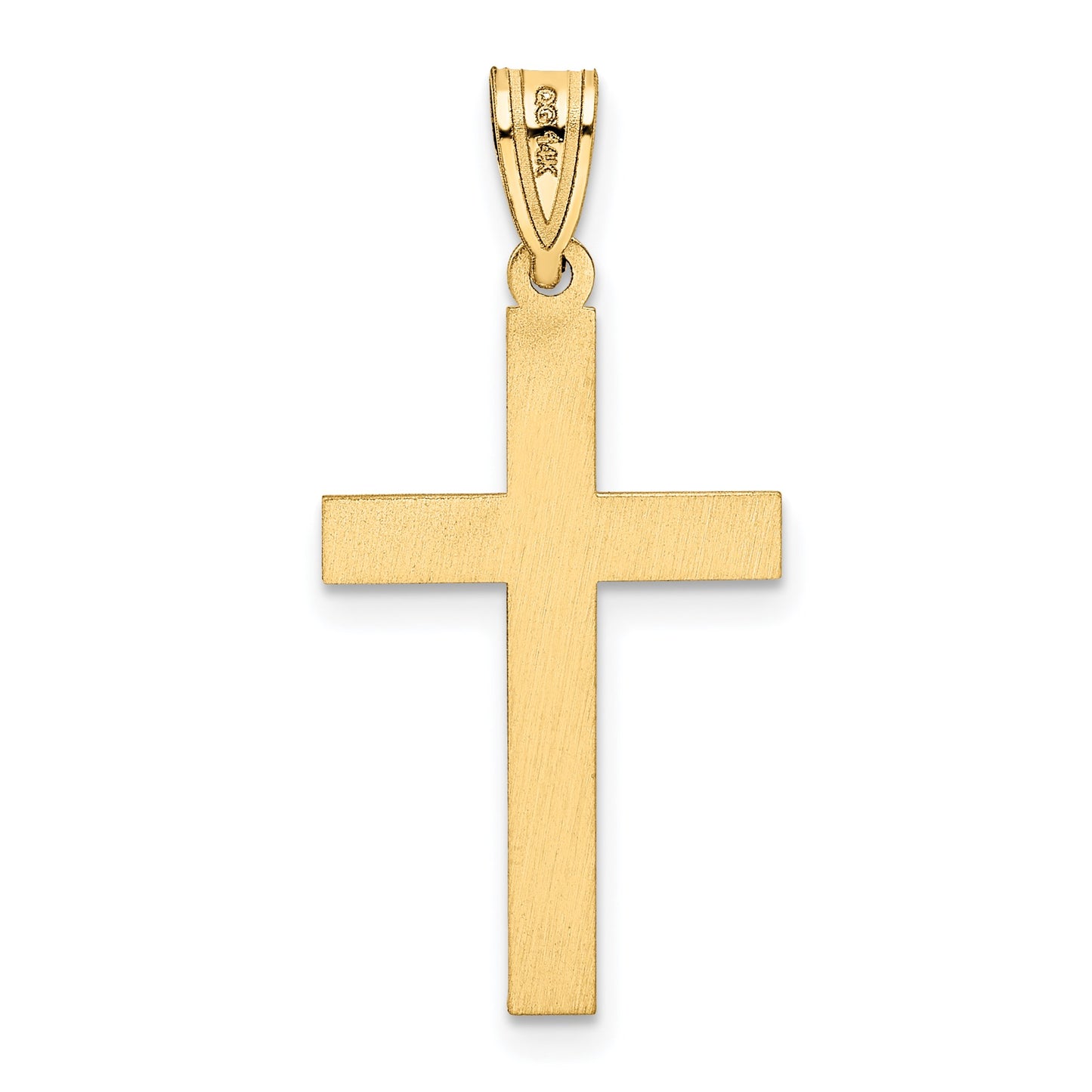 14k Florentine Satin Cross Pendant