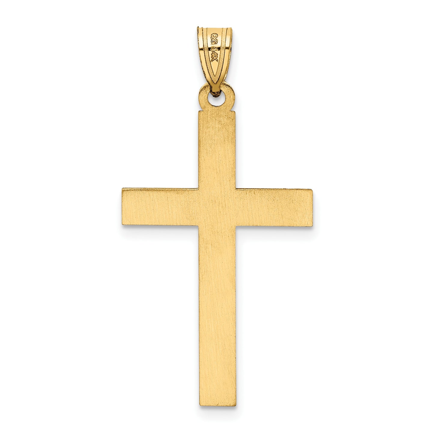 14k Florentine Satin Cross Pendant