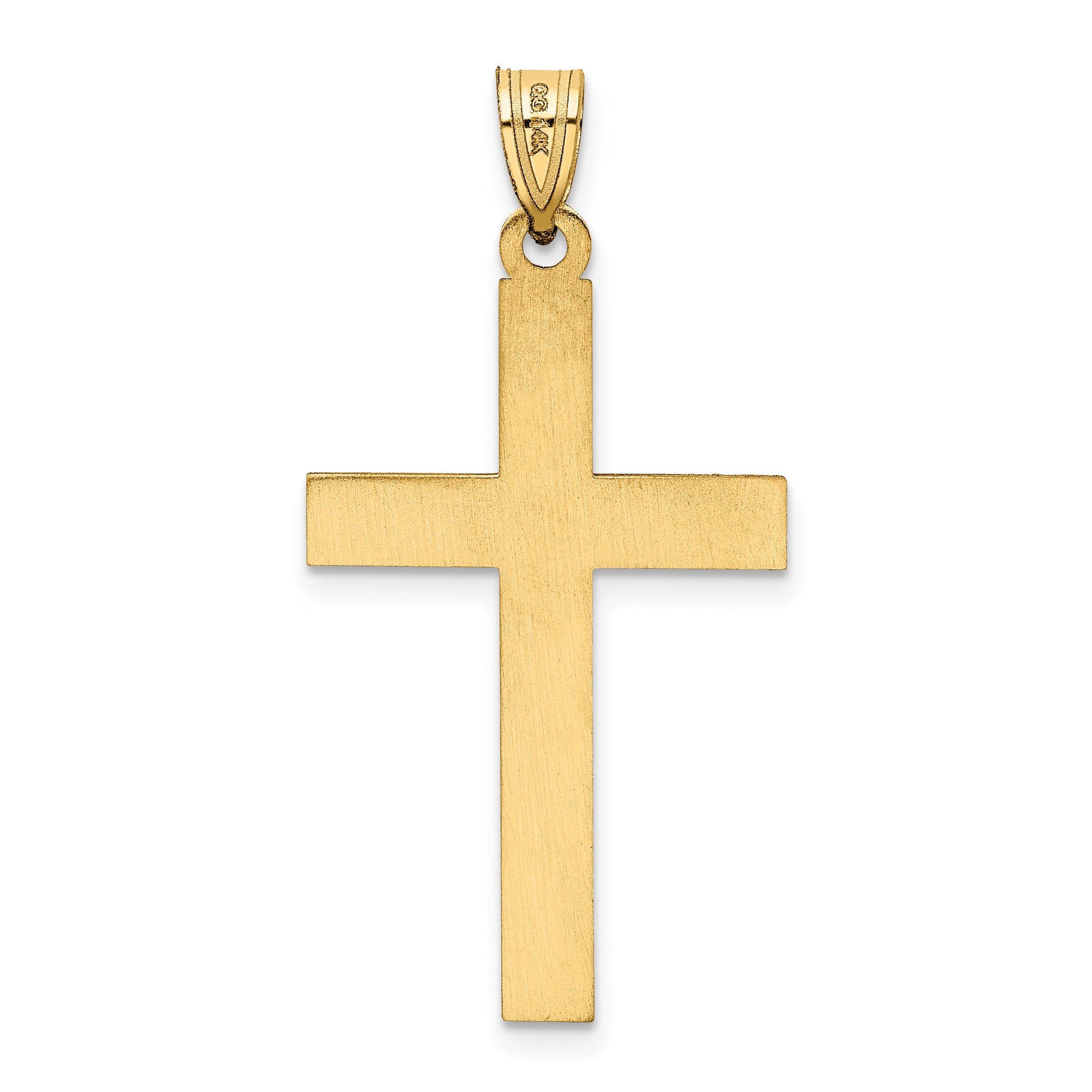 14k Florentine Satin Cross Pendant