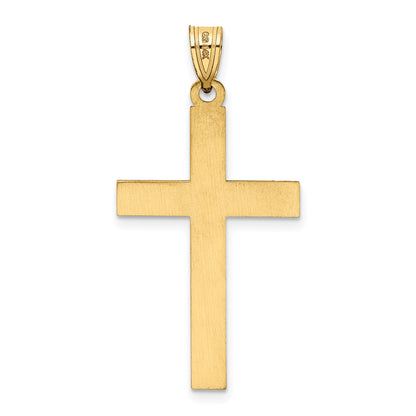 14k Florentine Satin Cross Pendant