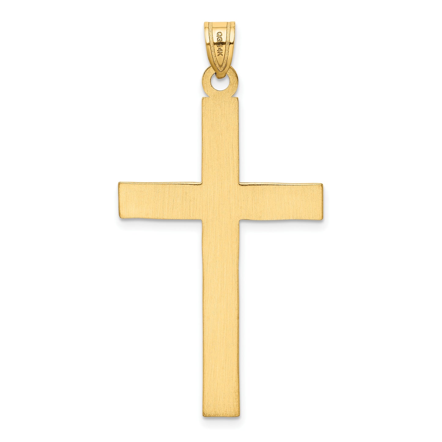 14k Florentine Satin Cross Pendant
