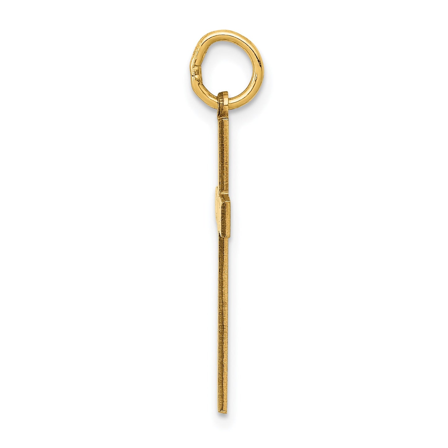 14K Laser Designed Cross with Hearts Charm