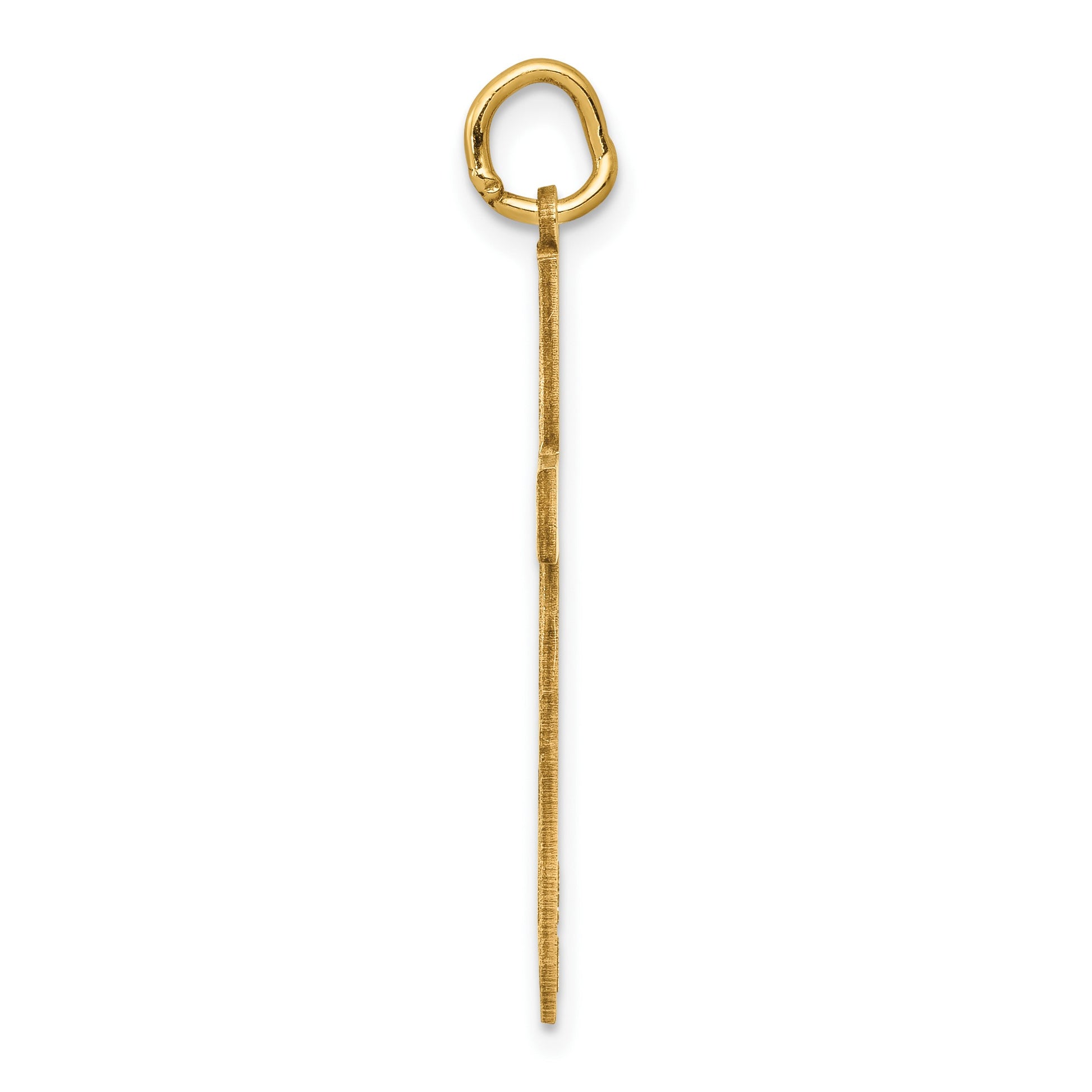 14K Laser Designed Ichthus Cross Charm