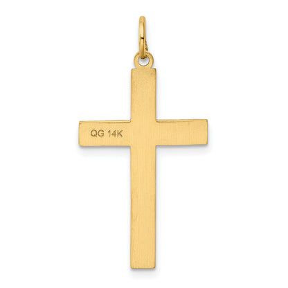 14K Laser Designed Ichthus Cross Charm