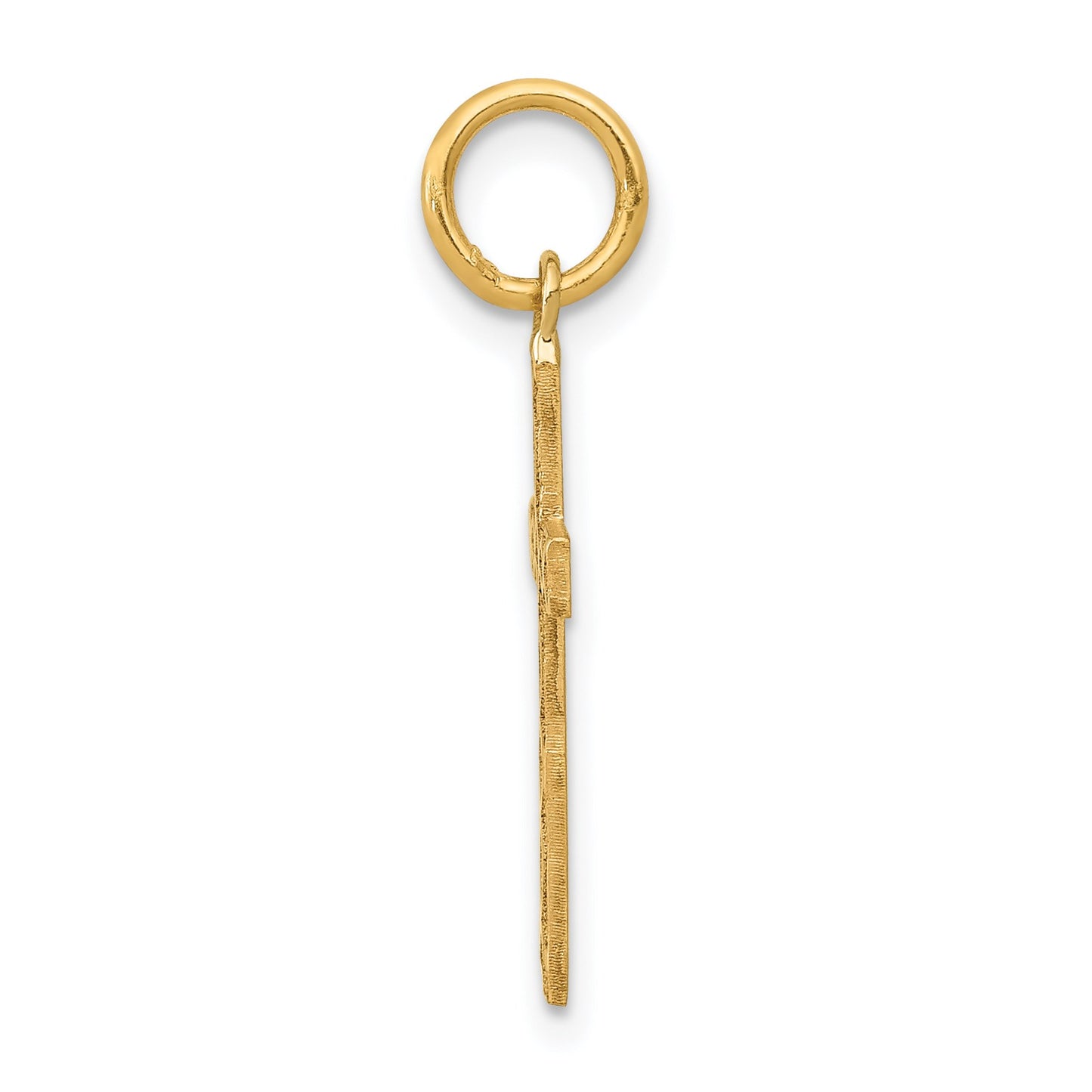 14K Laser Designed Ichthus Cross Charm