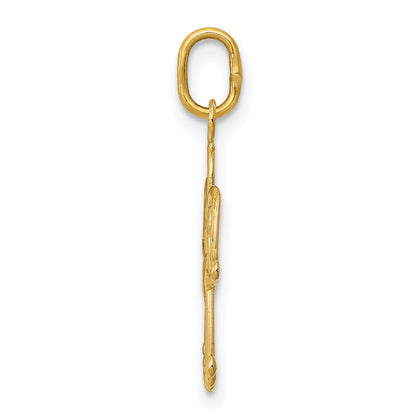 14k Cut-out Angel with Heart Charm