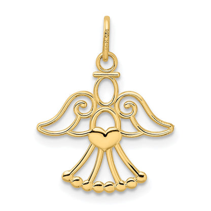 14k Cut-out Angel with Heart Charm