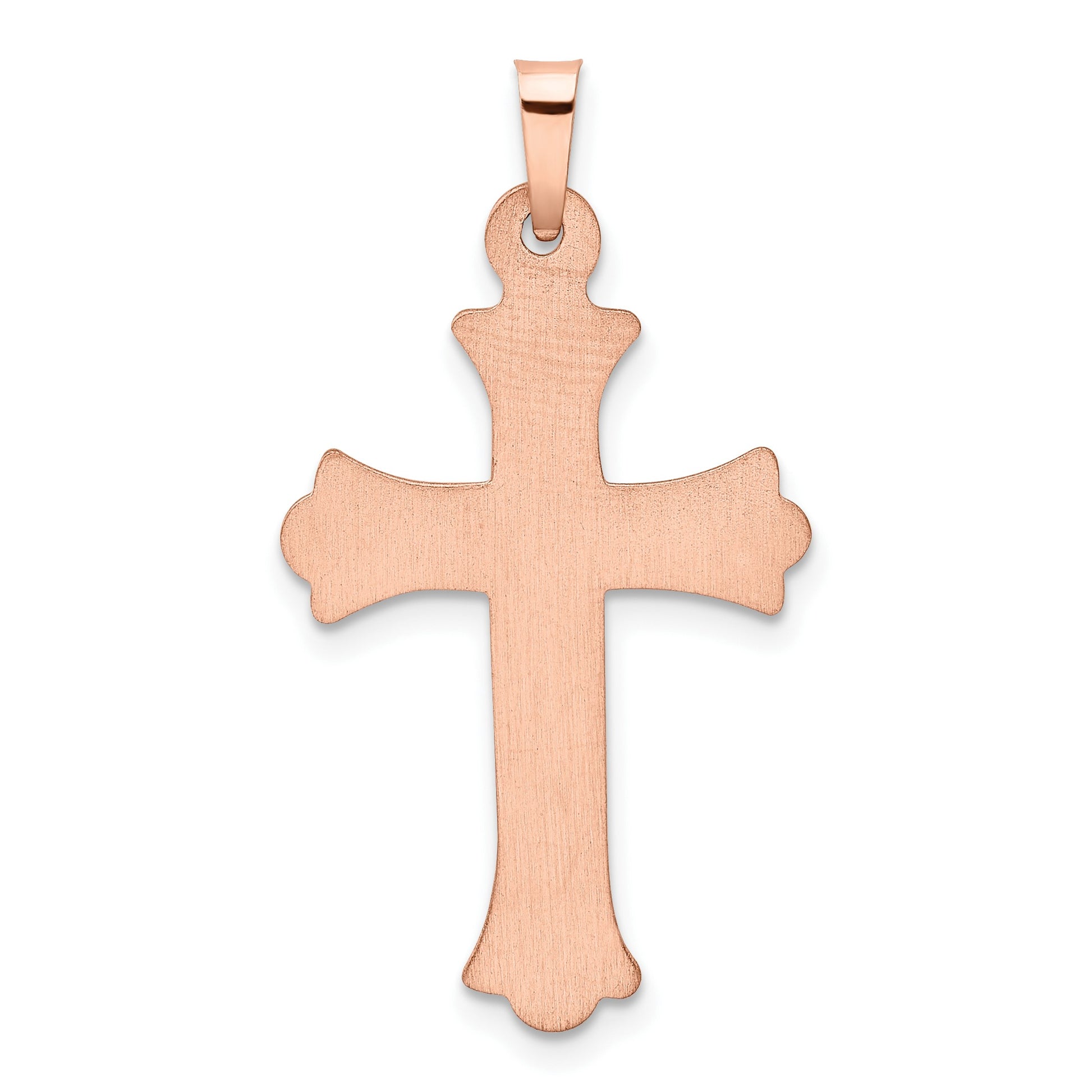 14k Two-tone 1/20 carat Diamond Cross Pendant