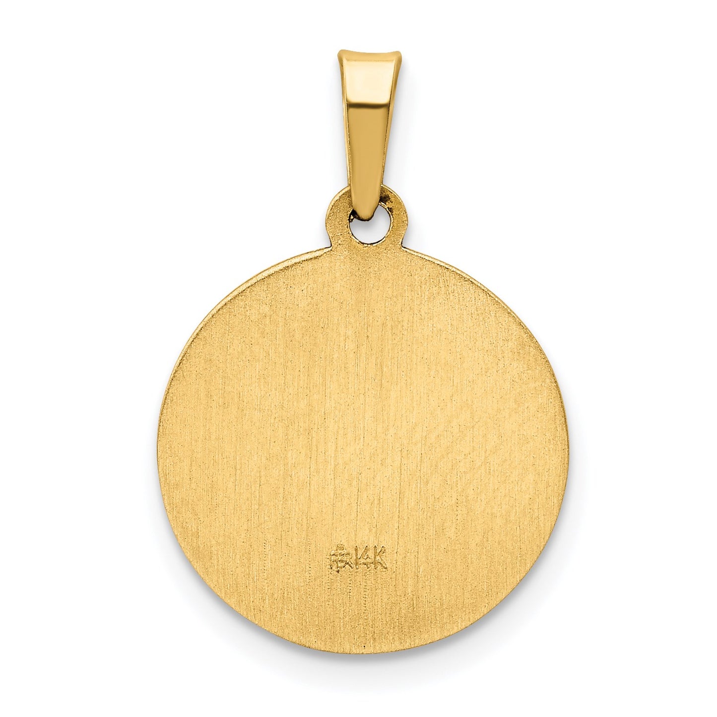 14k Polished and Satin Hollow CONFIRMATION with Cross Charm