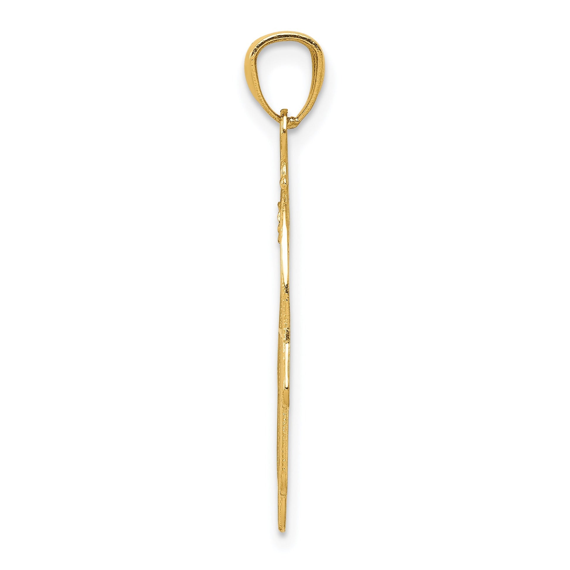 14k Hamsa Hand of God Filigree Pendant