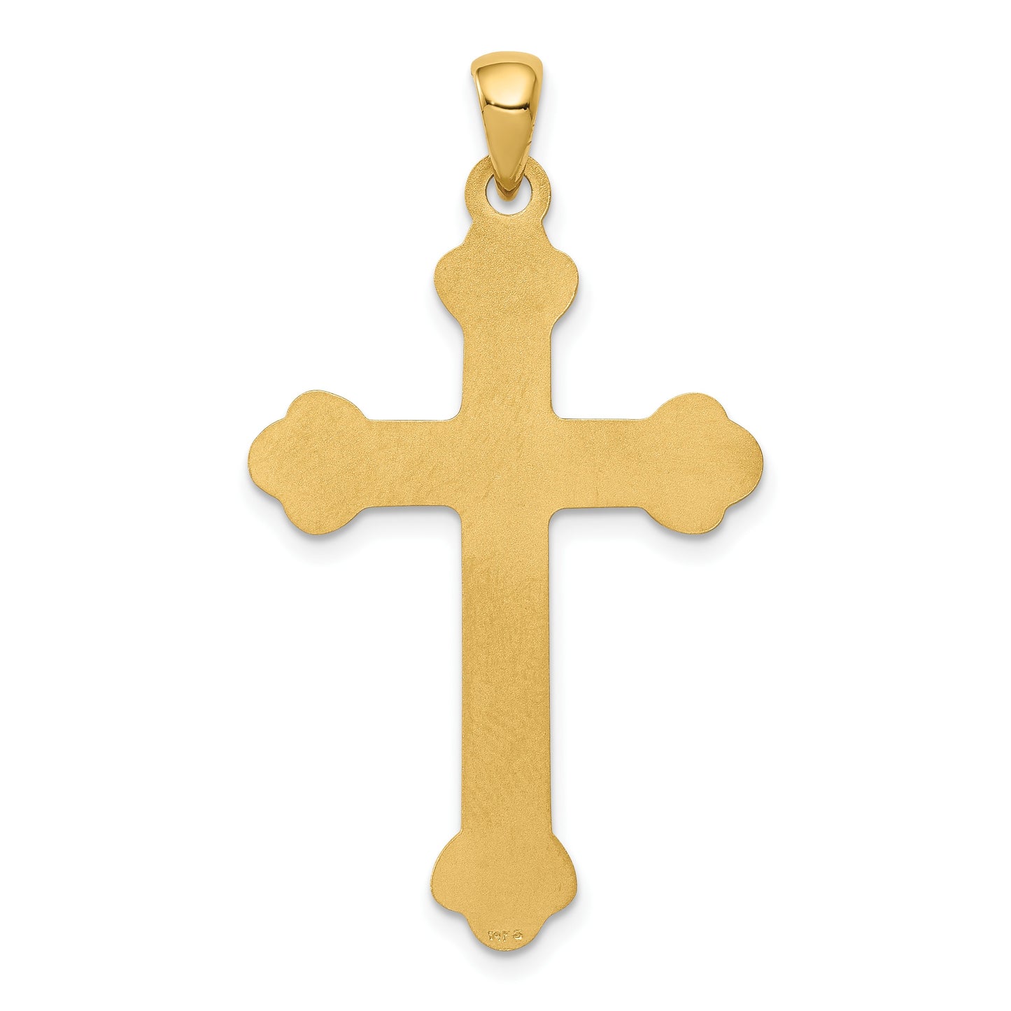 14k Budded Cross Pendant