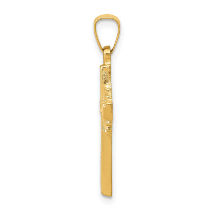 14k Polished Celtic Iona Cross Pendant