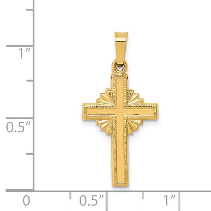 14k Polished Celtic Iona Cross Pendant