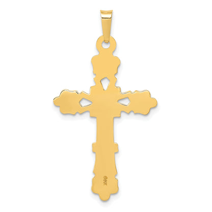 14k Polished Budded Cross Pendant