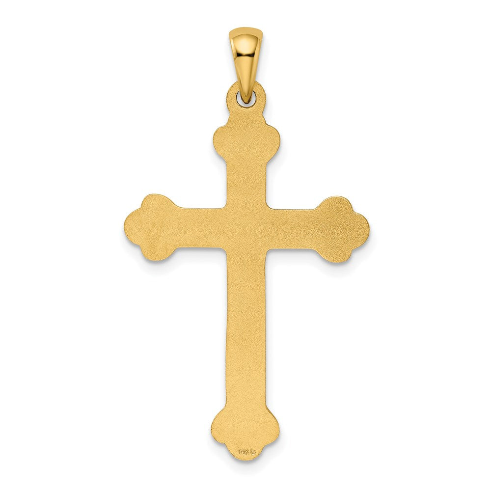 14k Budded Cross Pendant