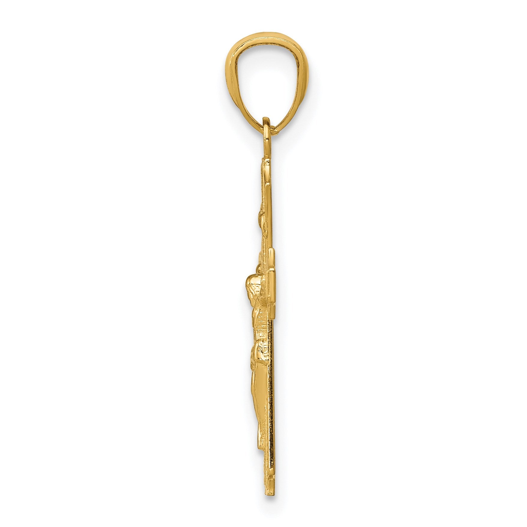 14k Polished Small Passion Crucifix Pendant