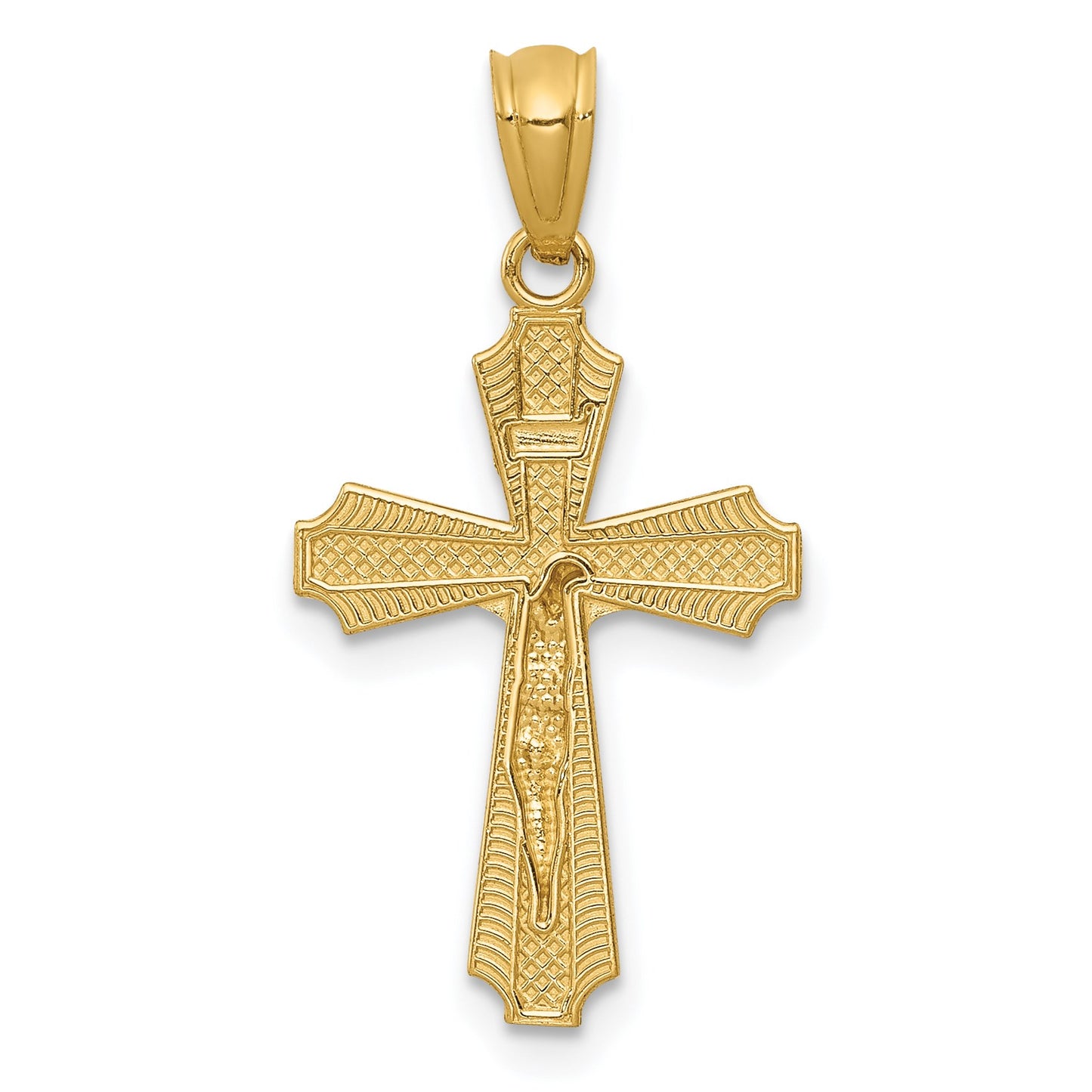 14k Polished Small Passion Crucifix Pendant