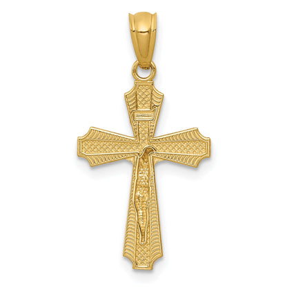 14k Polished Small Passion Crucifix Pendant