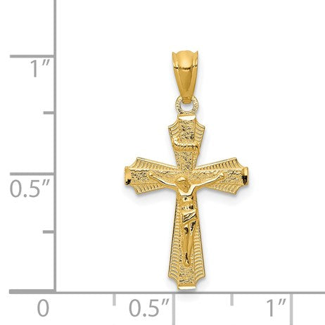 14k Polished Small Passion Crucifix Pendant