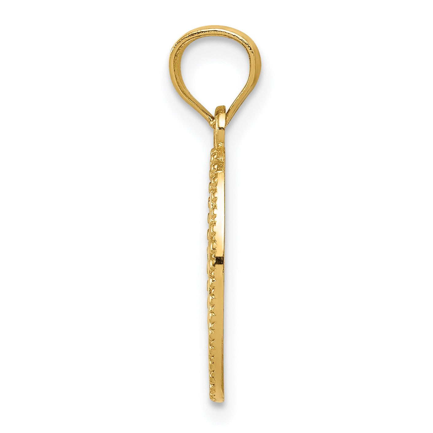 14k Polished Small Cross Medal Pendant