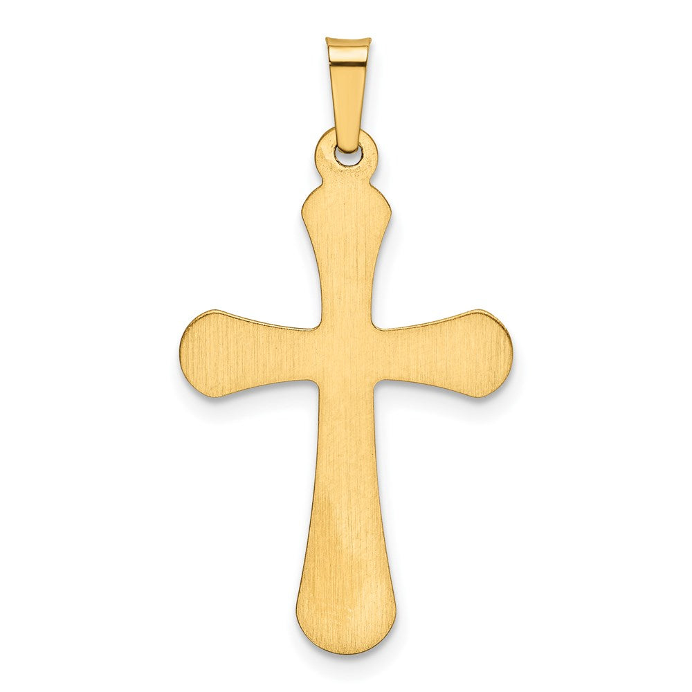 14k Polished Rounded Cross Pendant