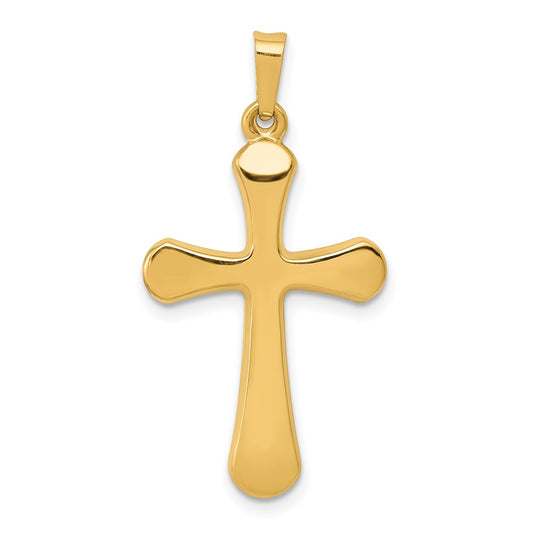 14k Polished Rounded Cross Pendant