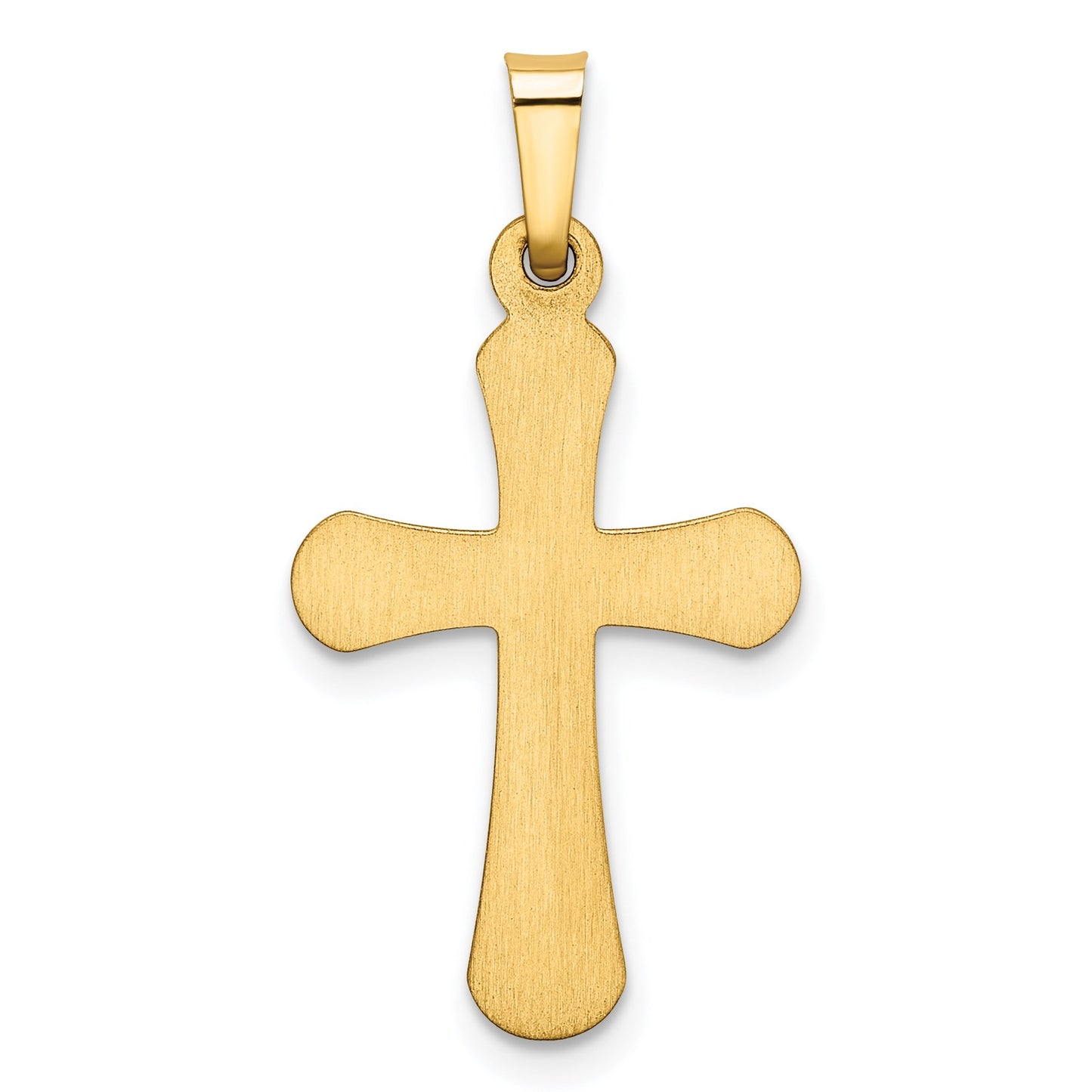 14k Polished Rounded Cross Pendant