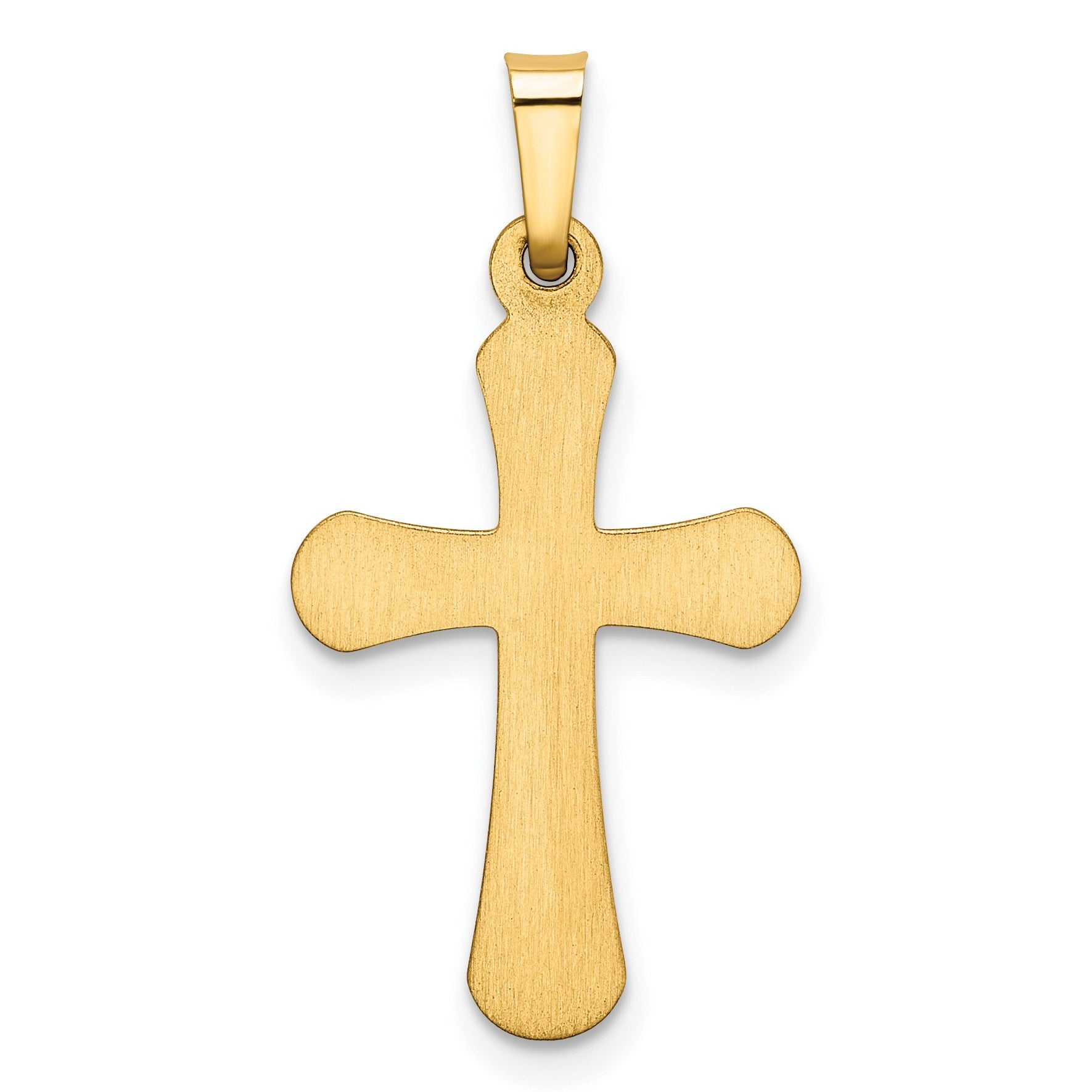 14k Polished Rounded Cross Pendant